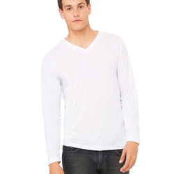 Unisex Long Sleeve V-Neck Tee