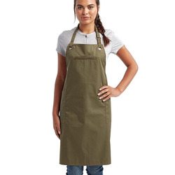 Barley Contrast Stitch Recycled Bib Apron