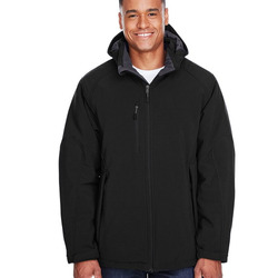 Men's Glacier Insulated Three-Layer Fleece Soft Shell Hood Jacket with Detachable Hood