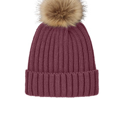 Faux Fur Pom Beanie