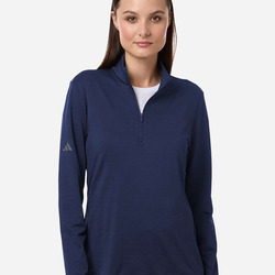 Women's Textured Stripe Quarter-Zip Pullover