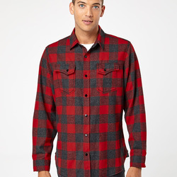 BS MENS SOFT SNAP PLAID FL