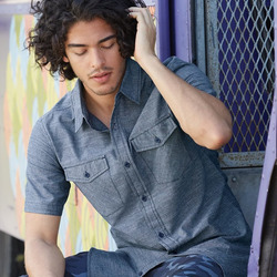 Men's Chambray Short Sleeve Shirt