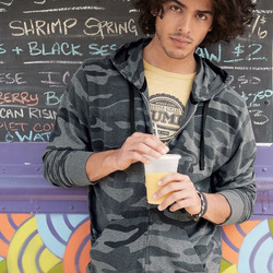 Men's Camo Full-Zip Hooded Sweatshirt