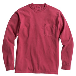 Unisex Garment-Dyed Heavyweight Long Sleeve Pocket T-Shirt