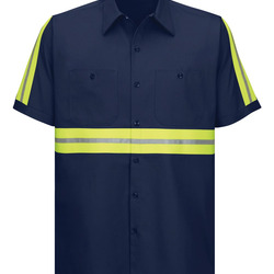 Men's Enhanced Visibility Short Sleeve Cotton Work Shirt