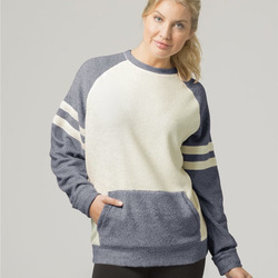 Women's Cozy Contrast Fleece Crewneck Pullover