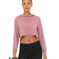 Women’s Triblend Crop Long Sleeve Hoodie Tee
