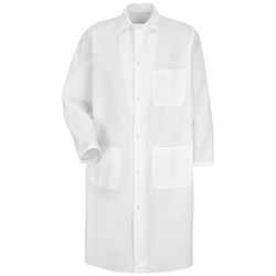 Unisex Butcher Coat with Exterior Chest Pocket