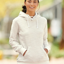 Women’s French Terry Sport Lace Scuba Hooded Sweatshirt