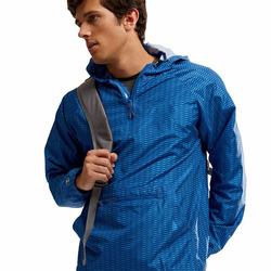 Men's Range Hooded Packable Quarter-Zip Jacket
