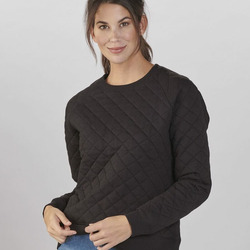 Women's Quilted Crewneck Pullover