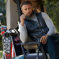 Cutter & Buck Rainier PrimaLoft Mens Big and Tall Eco Insulated Full Zip Puffer Vest