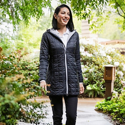 Cutter & Buck Rainier PrimaLoft  Womens Eco Insulated Hooded Long Coat